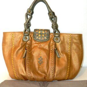 Isabella Fiore Leather Hobo Tote